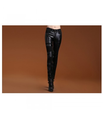 Women Genuine Sheepskin Stylish Shiny Pant Women Gothic Pant